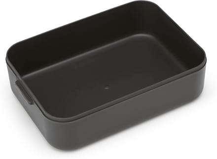 Famanu - Broodtrommel middelgrote broodtrommel met clipsluiting voor 4 boterhammen, donkergrijs