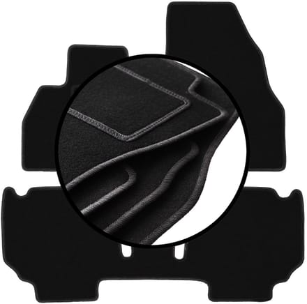 Complete set veloursmatten voor: Renault Kangoo II combivan (2013-)