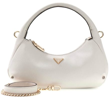 GUESS schoudertas handtas Gilda Mini Hobo Cream White crème