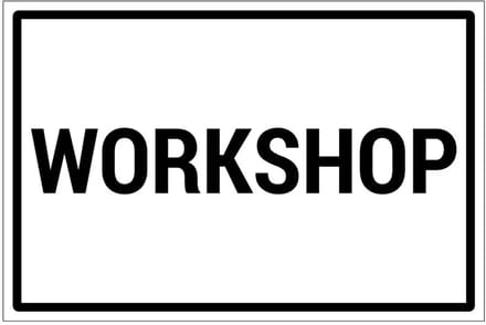 Workshop bord | gecoat dibond materiaal | 30 x 20 cm