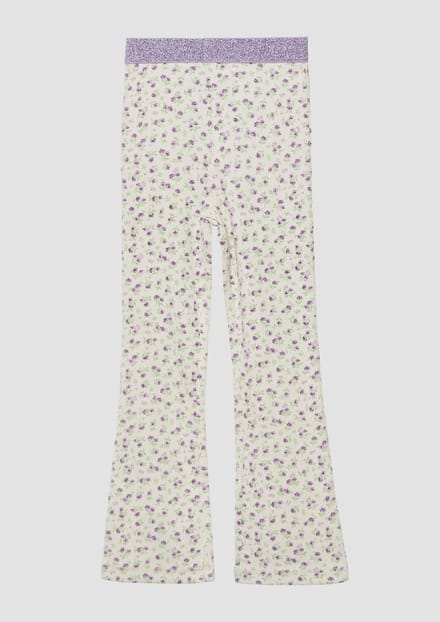 s.Oliver - female - Geribde legging met uitlopende pijpen