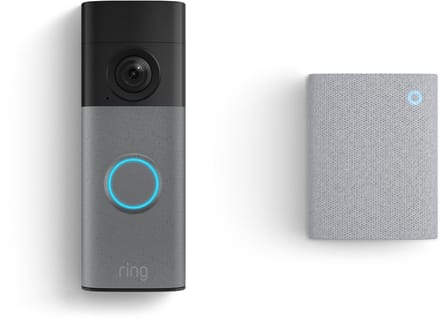 Ring Battery Video Doorbell - Retinal 2K & Chime (3rd Gen) - Speckled Grey