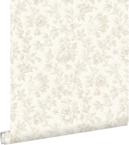 ESTAhome behang elegante bloemen beige - 50 x 900 cm - 132101