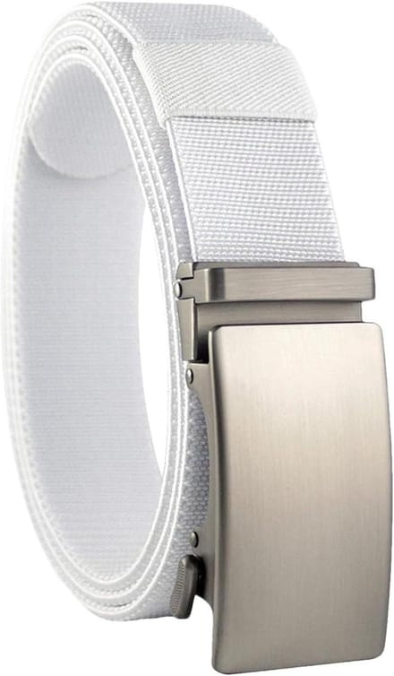 Canvas Riem - Automatische Gesp - Casual Draagcomfort - Elastisch Nylon - 3.8 cm Breed - Zwart