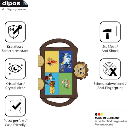 dipos – 2x Pantserfolie geschikt voor Logicom Logikids Star | 9H Screenprotector