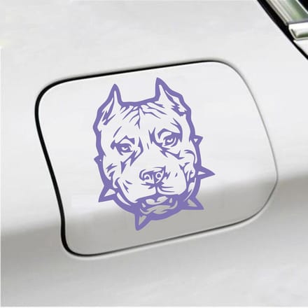 Bumpersticker - Hond - 12,3 X 10 - Paars