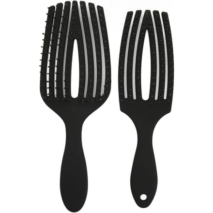 Lot de 2 peignes à 8 rangées démêlants massants pour coiffage cheveux secs mouillés Kit de peignes de coiffage à 6 rangées pour salon de beauté gray