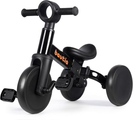 4-in-1 Loopfiets Driewieler voor Peuters 1-3 Jaar - Verstelbare Loopfiets met Verwijderbare Pedalen