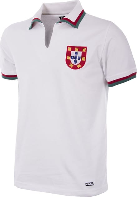 COPA - Portugal Uitshirt 1972 Retro Voetbalshirt - Heren - Wit - XL