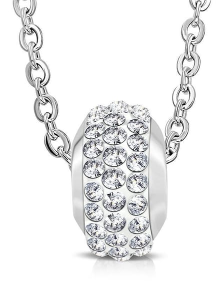 Amanto Ketting Cuma - 316L Staal - Shamballa - 10x6mm - 45cm