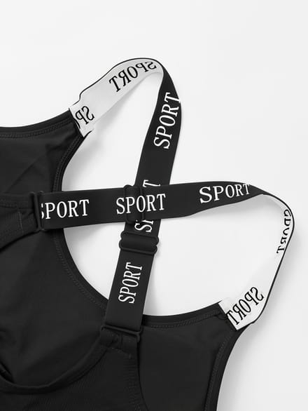Livé® Zwart Naadloze Sportbeha Dames – Ademend Medium Support