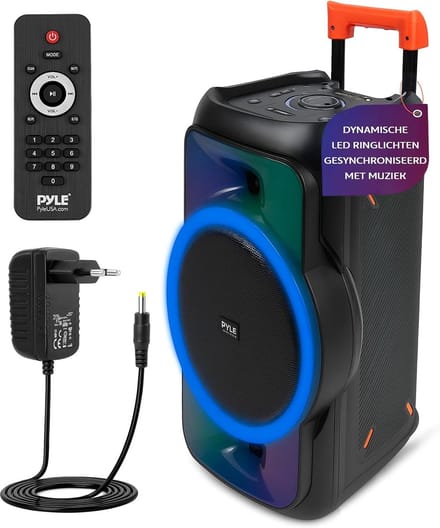 Draagbare Party Speaker - Karaoke Geluidssysteem - Muziek Afspelen Buiten - 160W Krachtig Geluid - 15 Meter Bereik - Zwart