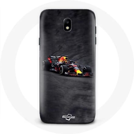 Coque pour Samsung Galaxy j7 2017 Formule 1 Max Verstappen F1 noir rouge et jaune