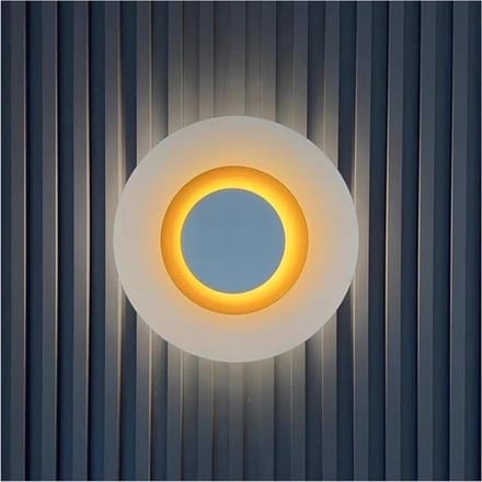 Wandlamp - Decoratieve Lamp - Sfeervolle Verlichting - Drie Lichtkleuren - 15W - Zwart