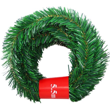 5,5M grenen kerstslinger groene kunstkerstboom rotan slingerpakket kerst grenen muur black