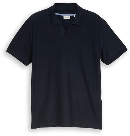 Tom Tailor - Poloshirt met ottoman-structuur - Maat L - sky captain blue