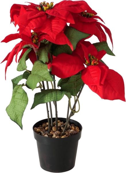 Kunstplant kerstster rood 40 cm