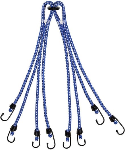 Pro Plus Bagagespin/snelbinders - 8 armig - met haken - 8 x 40 cm - elastisch - voor fiets/motor/aanhanger