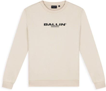 Ballin Amsterdam - Heren Regular fit Sweaters Crewneck LS - Sand - Maat M