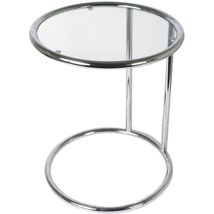 Leitmotiv Side table - Glas met Staal, Chroom - 44x54cm - Scandinavisch