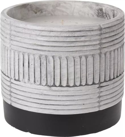 Citronella kaars in keramieken pot grijs