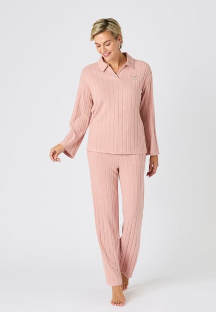 Damart - Pyjama ribtricot Thermolactyl - Dames - Roze - 38-40 (S)