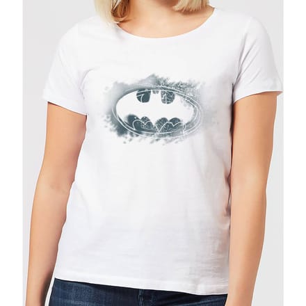 DC Comics Batman Spray Logo Dames T-shirt - Wit - S