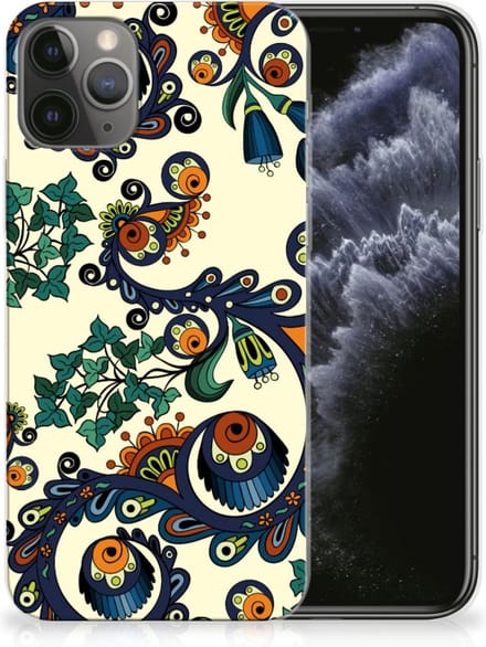 Siliconen Hoesje Apple iPhone 11 Pro Barok Flower