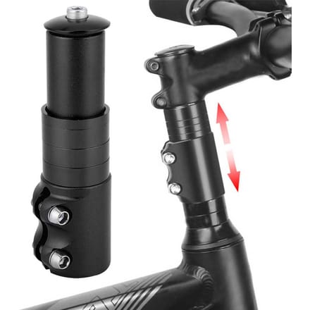 Aluminiumlegering Mountainbike Fiets Stuurpen Verlengstuk Stuurpen Verhoger (Zwart) zwart