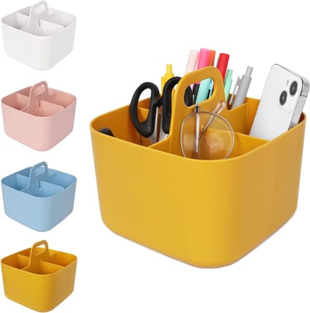 Multifunctionele Bedside Organizer - Caddy voor Keuken en Badkamer, Handig en Ruimtelijk Ontwerp in Geel