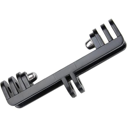 Dubbele flitsbeugeladapter Dubbele montageadapter Vervanging voor GoPro HERO4 HERO3+ zwart