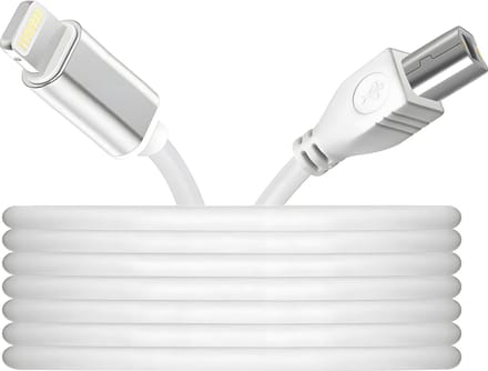 MIDI Kabel 3 Meter - Geschikt voor Lightning naar USB 2.0 Kabel - Geschikt voor Apple iPad, iPhone, FL Studio, Adobe Audition, YahamaDAC, Versterker, Toetsenbord, Mixer