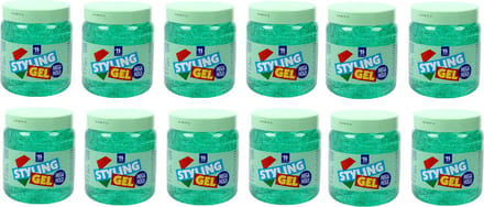 Hegron Styling Gel Mega Hold Groen - 12x500ml - Voordeelverpakking