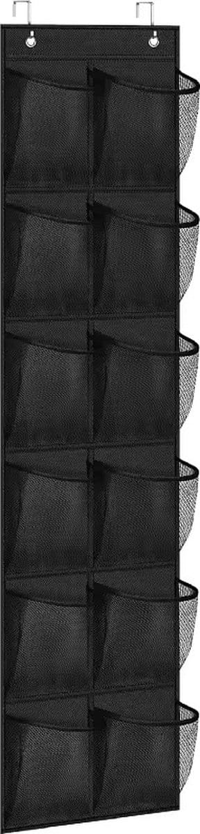 Consumerce® Hangende Schoenenorganizer – 12 Vakken – Zwart
