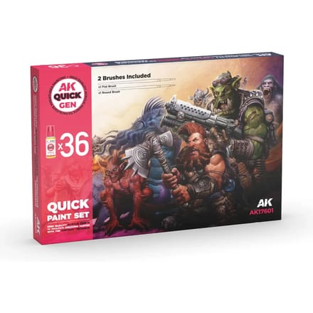 Verf met kwast AK Interactive Quick Gen (x36)