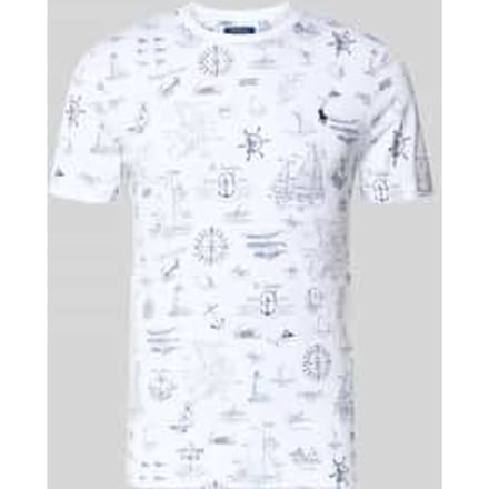 slim fit T-shirt van puur katoen