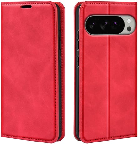 MobyDefend Hoesje - Geschikt voor Google Pixel 10 Pro XL - Luxe Wallet Bookcase (Magnetische Sluiting) - Rood