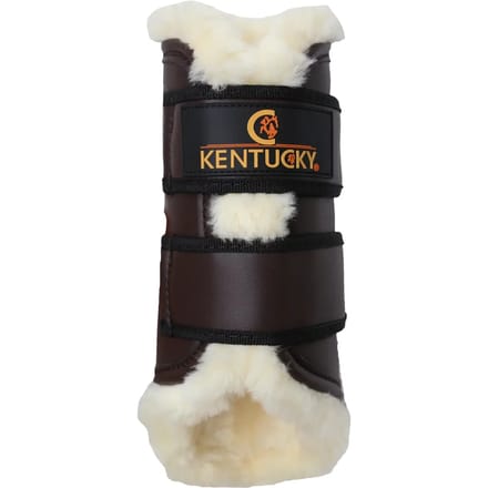 Kentucky Horsewear - Turnout Boots Leather - Bruin - Front - Maat Full
