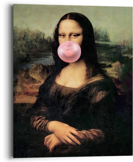 Schilderij Mona Lisa Bubblegum - 50 x 40 - Hout - REINDERS