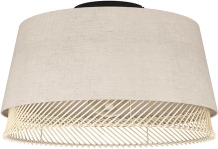 EGLO Tabley Plafondlamp - E27 - Ø 38 cm - Natuur|Bruin|Zwart - Textiel