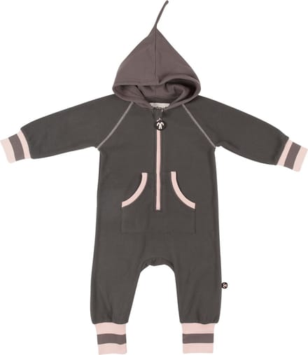 Ducksday - onesie - fleece - unisex - Grijs - maat 74-80