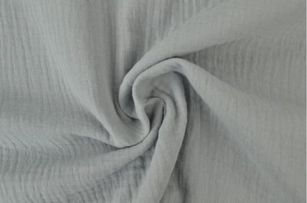 Mousseline stof - 1 meter - Per meter - Zilvergrijs - 135cm breed