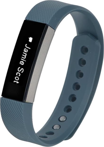 watchbands-shop.nl Siliconen bandje - Fitbit Alta (HR) - Grijs - Large