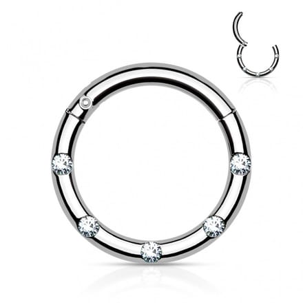 Piercing PVD 5 Flush Petite 1.2x8 - wit - LMPiercings