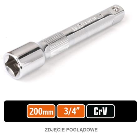 Teger Verlengstuk Dop 3/4" 200 mm - CRV Staal