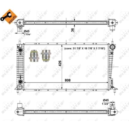 Radiator, motorkoeling NRF 56035