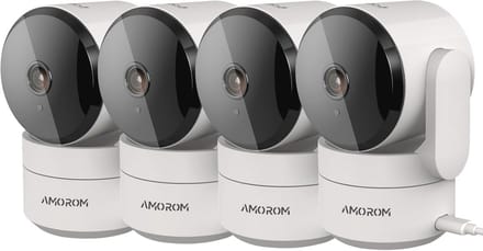 Wifi-bewakingscamera 360° met 1080p, Nachtzicht, 2-weg Audio en Bewegingsdetectie