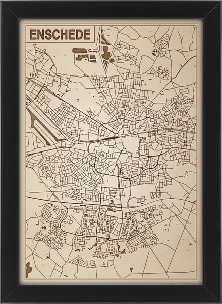 Decoratief Beeld - Houten Van Enschede - Hout - Bekroned - Bruin - 21 X 30 Cm