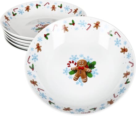 Set van 6 Candyman porseleinen soepborden