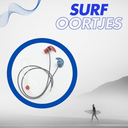 Surf/zwem oordoppen incl siliconen doos